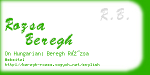 rozsa beregh business card